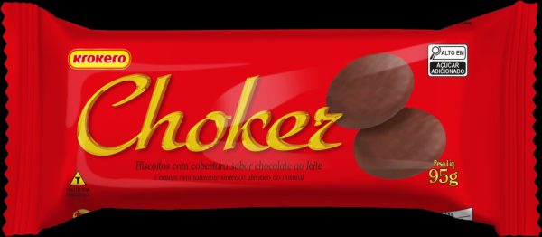 Encontraproduto.com.br - Biscoito Choker com Cobertura de Chocolate 95 g