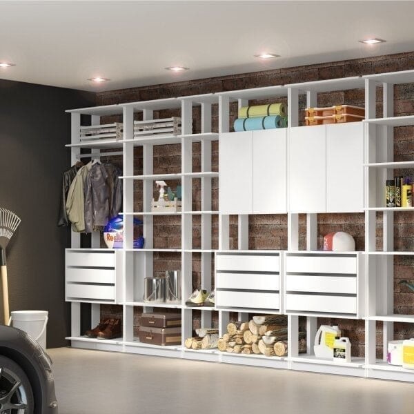 Encontraproduto.com.br - Módulo Closet com Cabideiros Clothes Branco