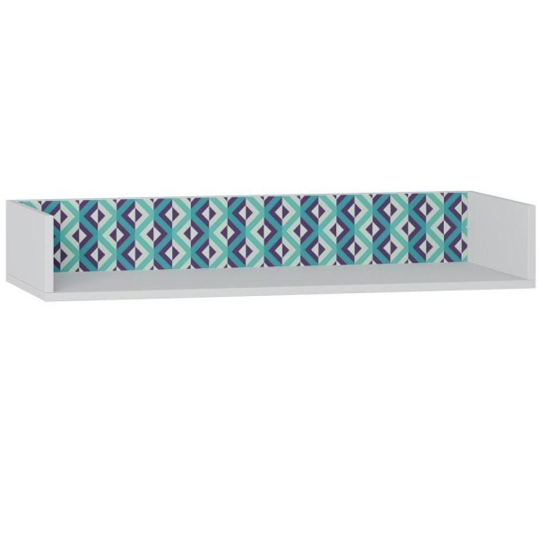 Encontraproduto.com.br - Nicho Retangular Retrô 92 cm - Branco/Azul
