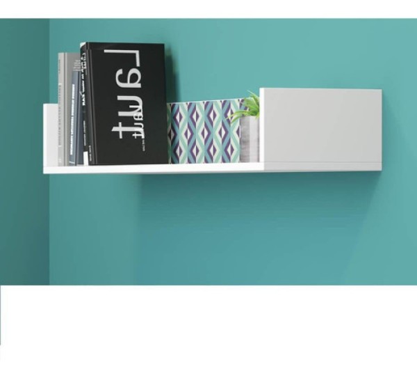 Encontraproduto.com.br - Nicho Retangular Retrô 92 cm - Branco/Azul