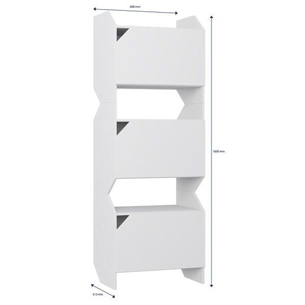 Encontraproduto.com.br - Armário Multiuso 3 Portas Soul Moderno Be Mobiliário Branco