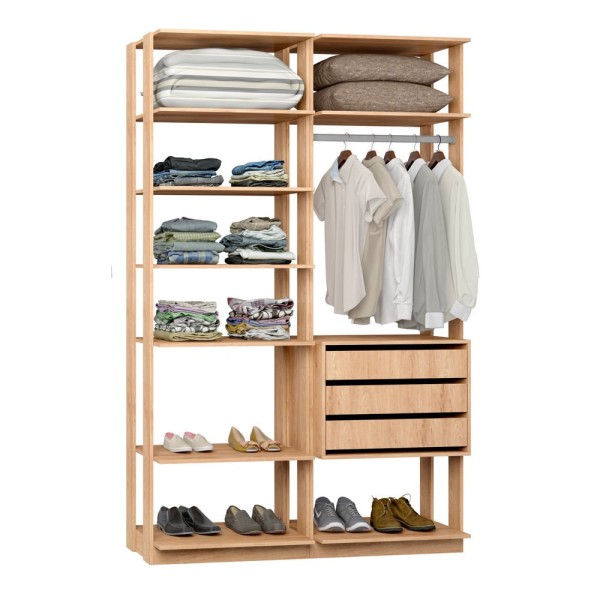 Encontraproduto.com.br - Closet Modulado com 2 Peças Be Mobiliario