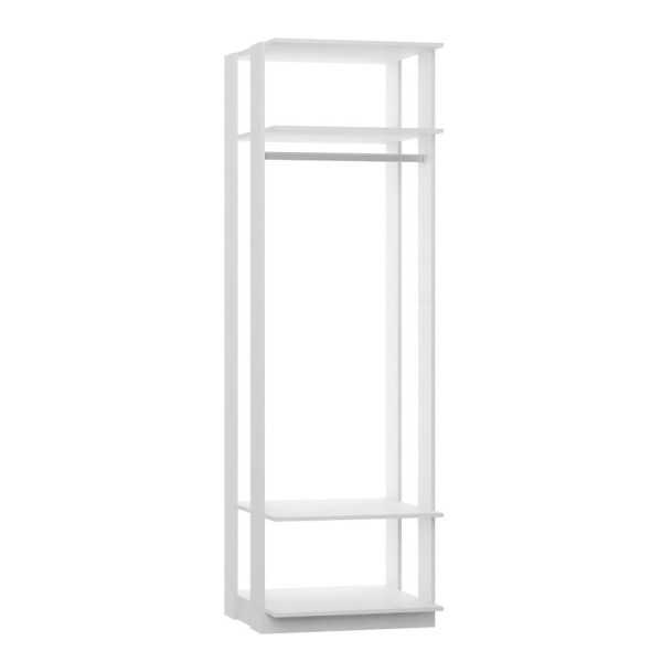 Encontraproduto.com.br - Módulo Closet 1 Cabideiro e 2 Prateleiras Be Mobiliario - Branco TX