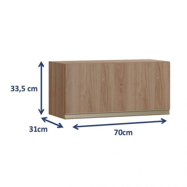 Encontraproduto.com.br - Armário Aéreo Com 1 Porta Basculante Madeira Lilies Móveis