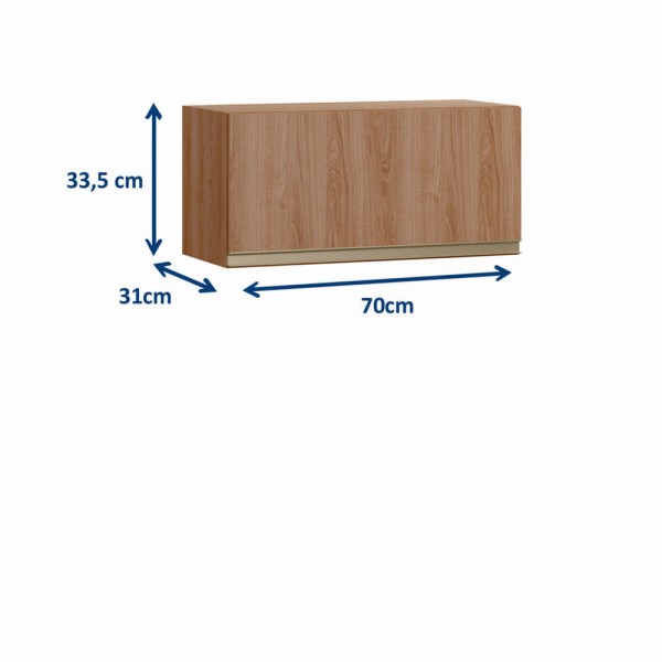 Encontraproduto.com.br - Armário Aéreo Com 1 Porta Basculante Madeira Lilies Móveis