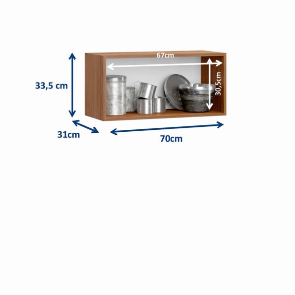 Encontraproduto.com.br - Armário Aéreo Com 1 Porta Basculante Madeira Lilies Móveis