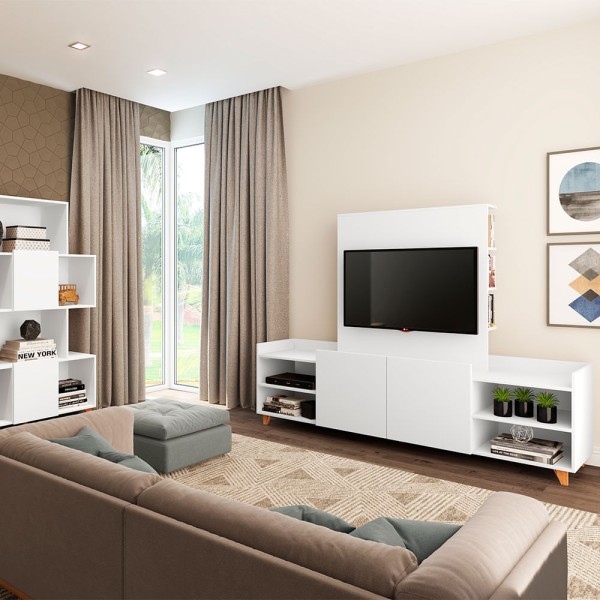 Encontraproduto.com.br - Rack com Painel Aurora para TV de até 40