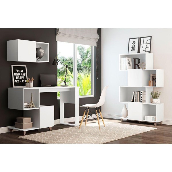 Encontraproduto.com.br - Estante Aurora com 2 Portas e 4 Nichos - Branco