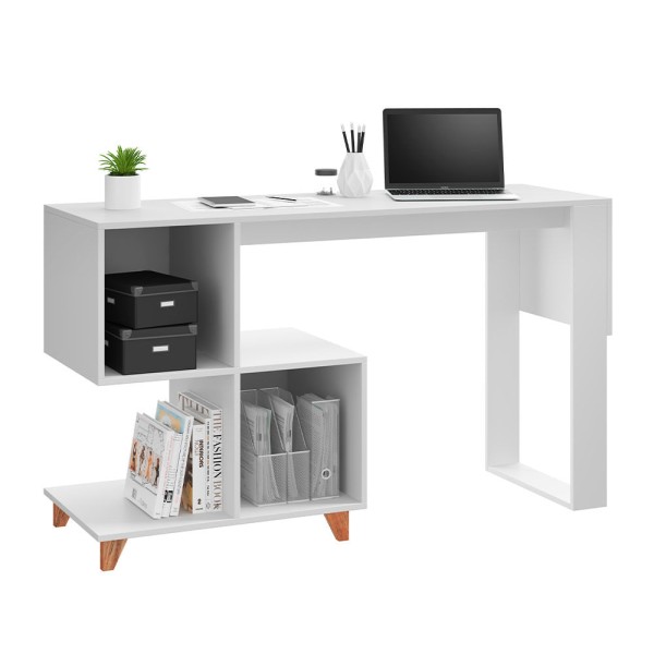 Encontraproduto.com.br - Mesa de Escritório Aurora com 1 Porta - Branco
