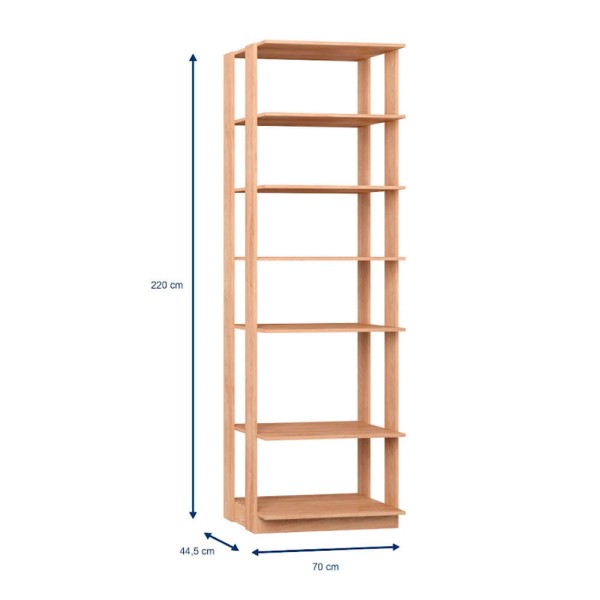Encontraproduto.com.br - Módulo Closet com 5 preteleiras 70cm Espresso Be mobiliario - Nature