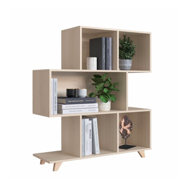 Encontraproduto.com.br - Estante Aurora 3 Andares Be Mobiliário - Nature com Verde