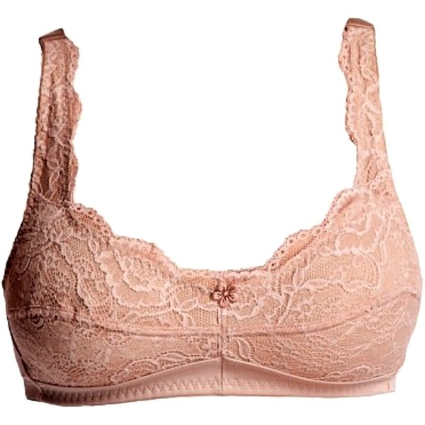 Encontraproduto.com.br - Sutiã Mastectomia Esbelt - Rendado - Chocolate - Tam 50