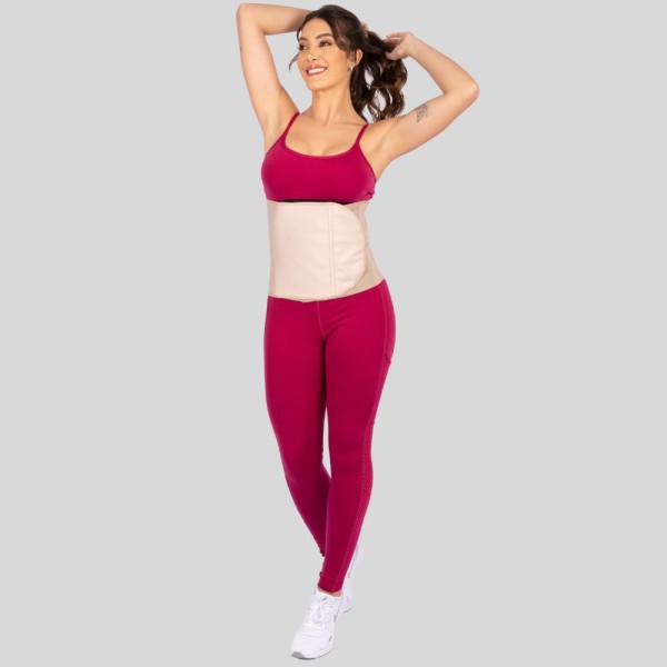 Cinta Abdominal Com Velcro Em Tecido Felx Form