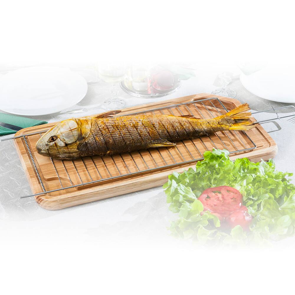 Encontraproduto.com.br - Grelha Dupla Para Peixes Tamanho Médio Utimil