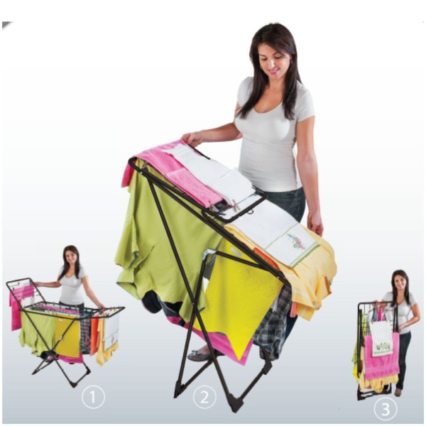 Encontraproduto.com.br - Varal De Chão Com Abas Utimil PR360