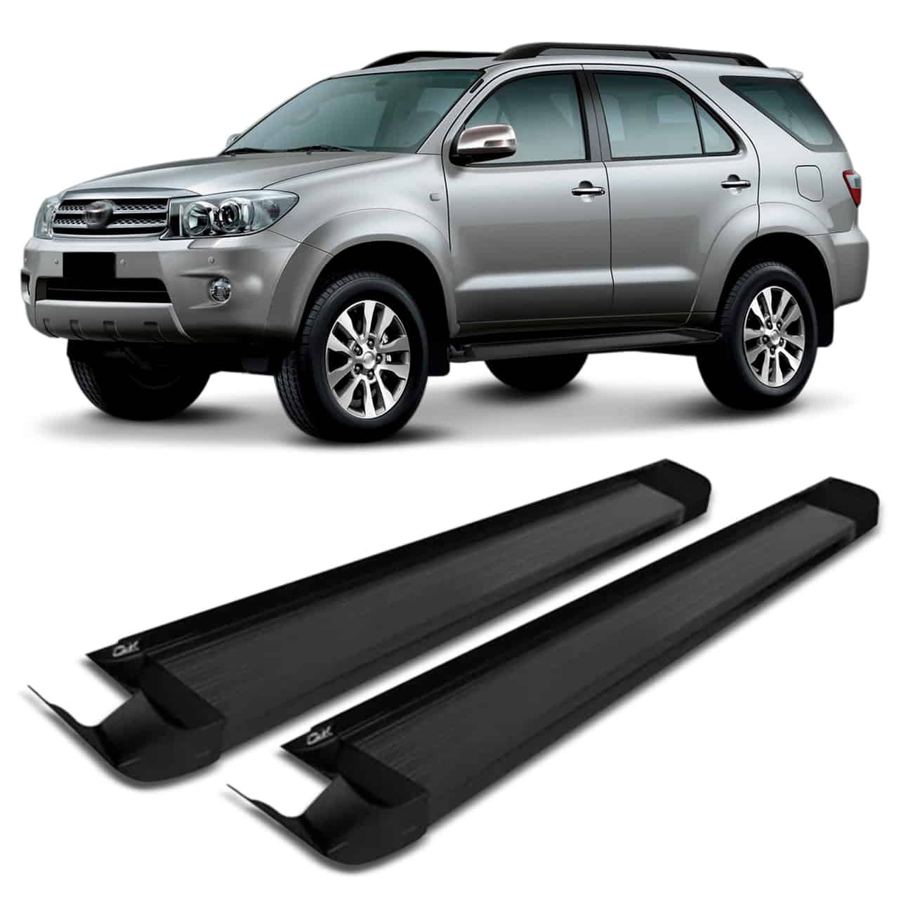 Estribo Lateral SW4 2005 2006 2007 2008 2009 2010 2011 a 2015 Com Ponteira Preto Fosco Plataforma