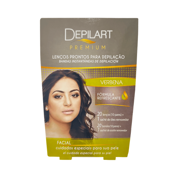 Encontraproduto.com.br - Lenços Prontos Depilart Premium Facial Verbena