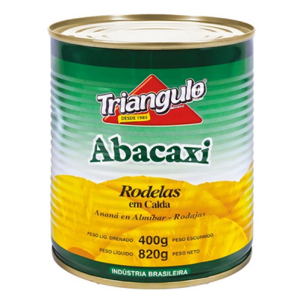 Encontraproduto.com.br - ABACAXI EM CALDA TRIANG MINEIRO LT 400G RODELAS