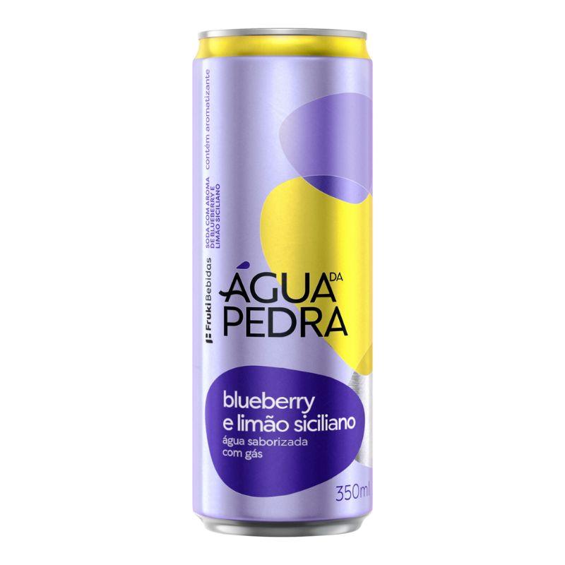 Água com Gás da Pedra Fruki Blueberry e Limão Siciliano 350ml