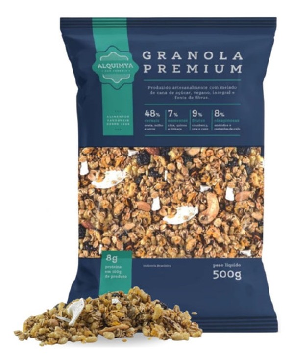 Granola Premium Melado de Cana 500g Alquimya dos Cereais