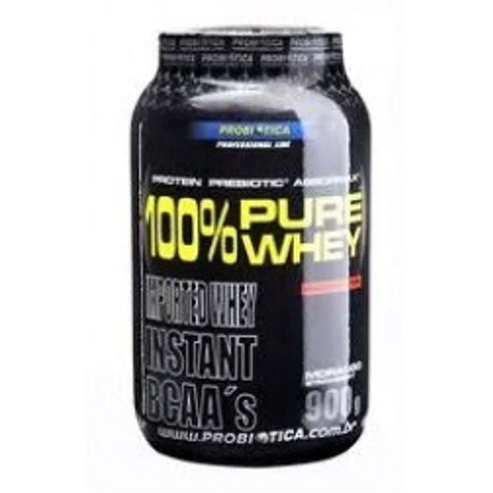 Pure Whey Probiótica Pó Sabor Morango com 900g
