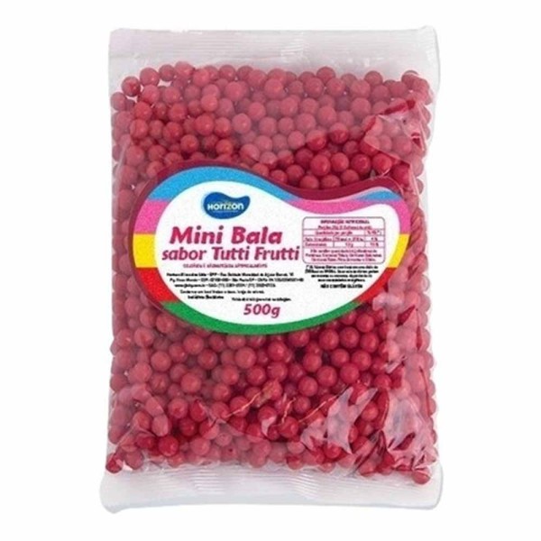 Encontraproduto.com.br - Mini Bala Vermelha Tutti Frutti 500g - Horizon