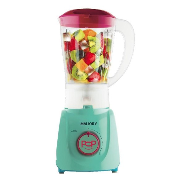 Encontraproduto.com.br - Liquidificador Mallory Tornado Pop - 3 Velocidades - Função Pulsar e Autolimpeza- Jarra 2,1L - AZ