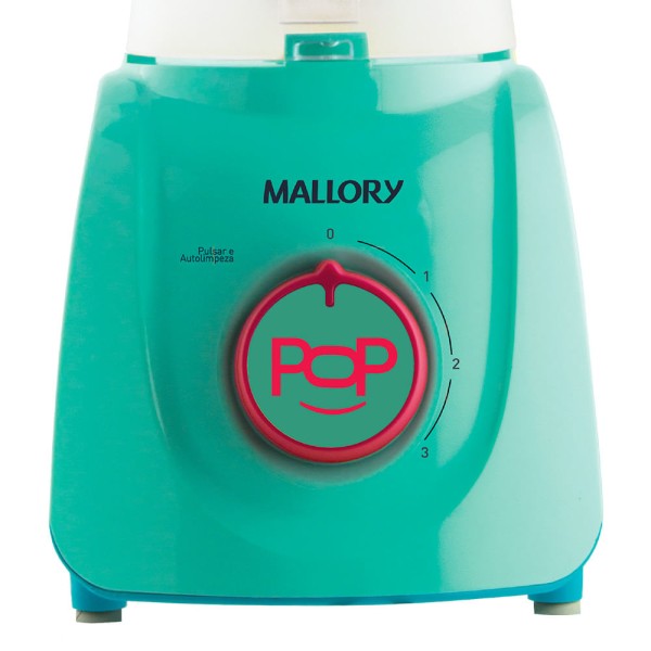 Encontraproduto.com.br - Liquidificador Mallory Tornado Pop - 3 Velocidades - Função Pulsar e Autolimpeza- Jarra 2,1L - AZ