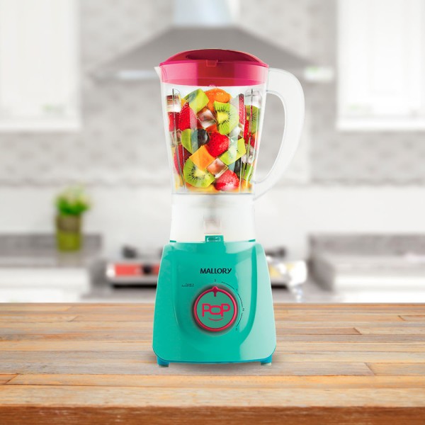 Encontraproduto.com.br - Liquidificador Mallory Tornado Pop - 3 Velocidades - Função Pulsar e Autolimpeza- Jarra 2,1L - AZ