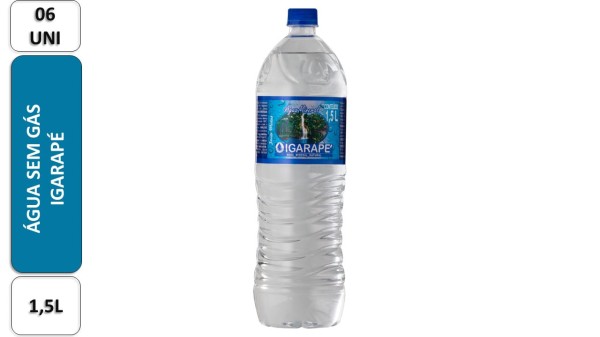 Encontraproduto.com.br - Água Mineral Natural sem Gás Igarapé Garrafa 1,5 L