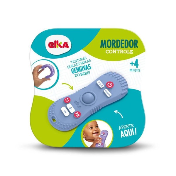 Encontraproduto.com.br - Mordedor Controle Tv Cinza - Elka