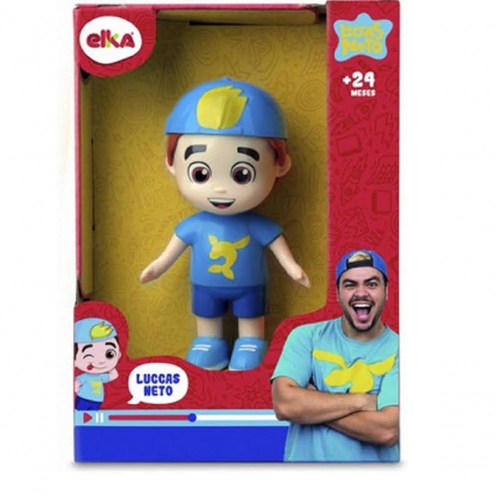 Encontraproduto.com.br - Boneco Luccas Neto Aventureiro Azul Elka 1125