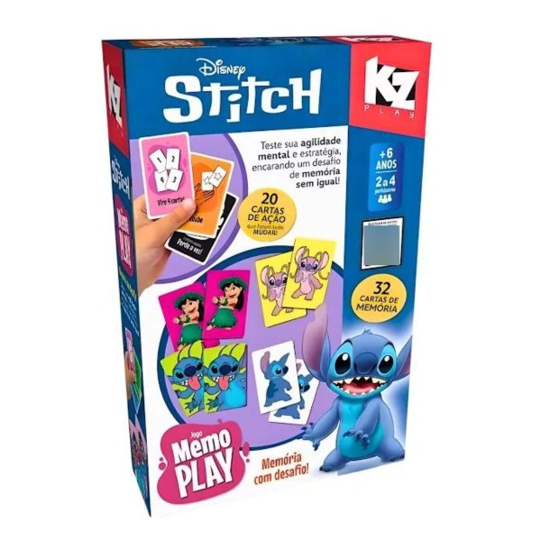 Encontraproduto.com.br - Jogo da Memória Infantil - Memo Play - Disney Stich - Elka