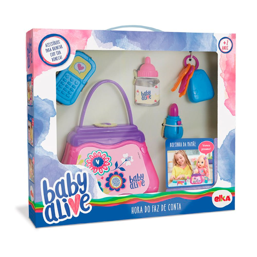 Encontraproduto.com.br - Conjunto Hora do Faz de Conta - Baby Alive - Bolsinha da Mamãe - Elka