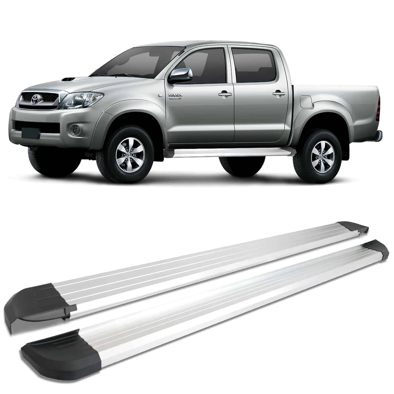 Estribo Lateral Hilux 2005 2006 2007 2008 2009 2010 2011 2012 2013 2014 2015 Cabine Dupla Anodizado