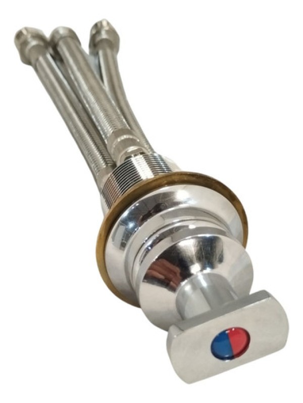 Encontraproduto.com.br - Registro Com Misturador De Água Quente E Frio Em Aço Inox