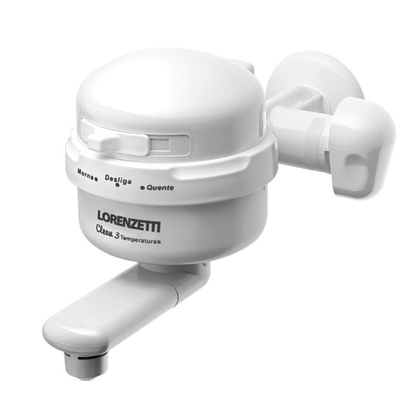 Encontraproduto.com.br - Torneira Elétrica Clean de Parede Branca Lorenzetti 220V 5500W
