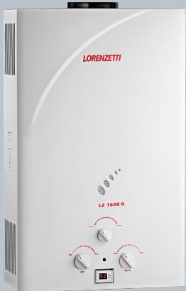 Encontraproduto.com.br - Aquecedor de água à gás GN 15L/m LZ 1600N branco Lorenzetti
