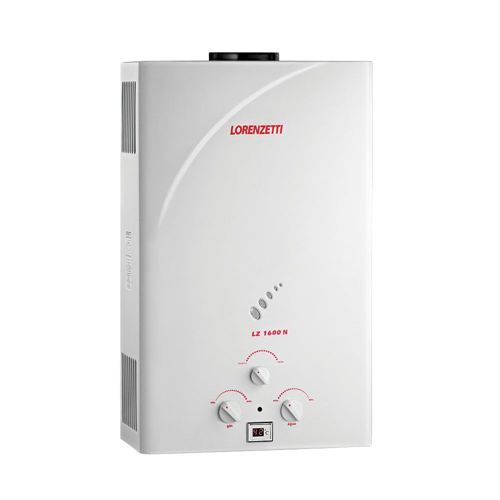 Encontraproduto.com.br - Aquecedor de água à gás GN 15L/m LZ 1600N branco Lorenzetti