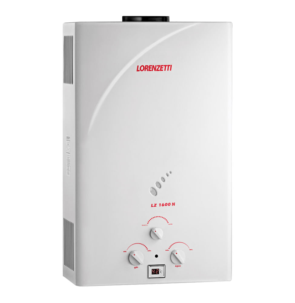 Aquecedor de água à gás GN 15L/m LZ 1600N branco Lorenzetti