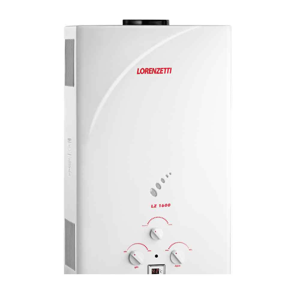 Encontraproduto.com.br - Aquecedor de água à gás GN 15L/m LZ 1600N branco Lorenzetti