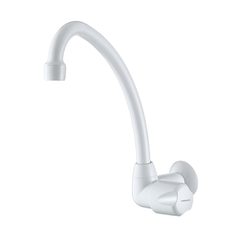 Encontraproduto.com.br - Torneira Para Cozinha De Parede Bica Móvel 1168 F27 Branca Fatti Lorenzetti