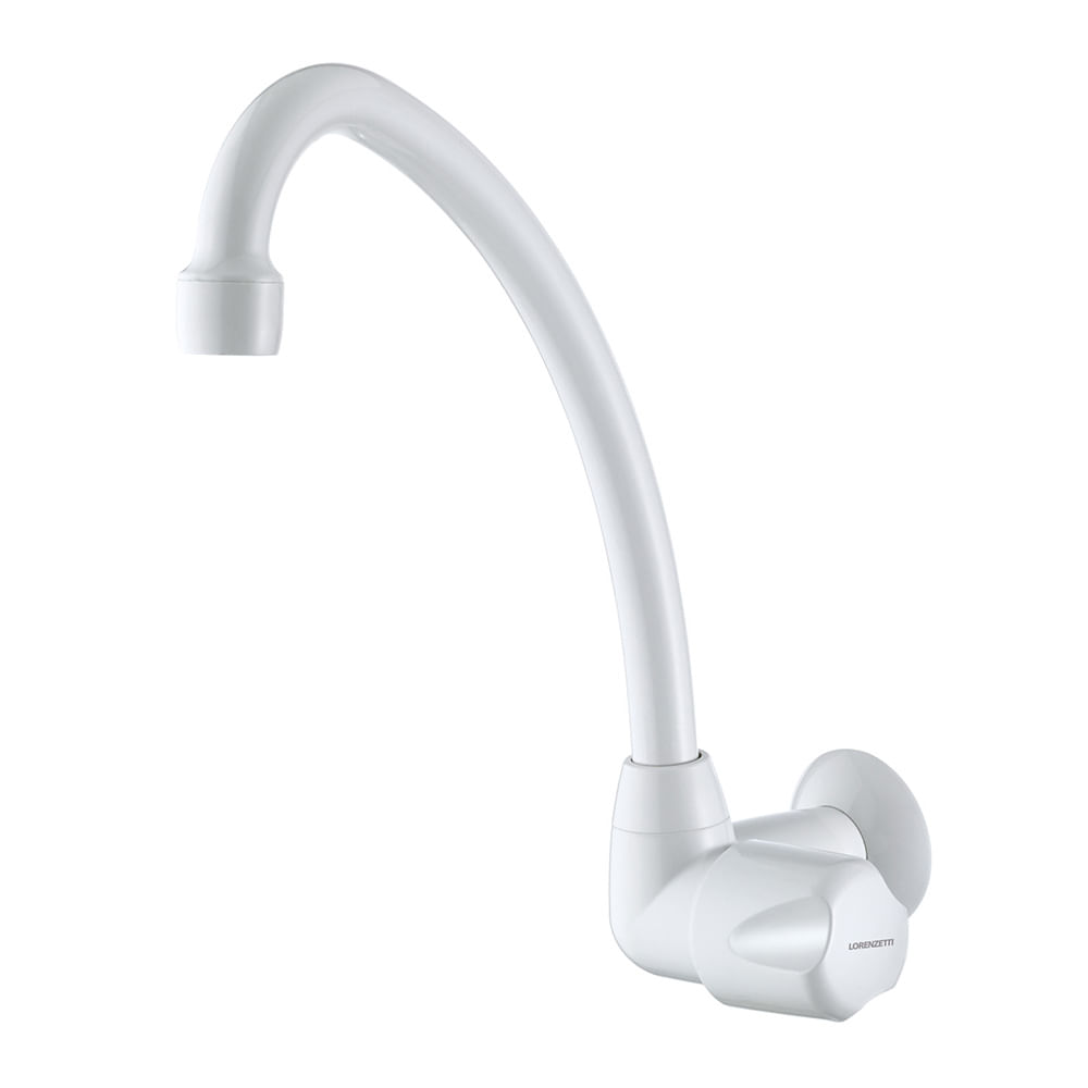 Encontraproduto.com.br - Torneira Para Cozinha De Parede Bica Móvel 1168 F27 Branca Fatti Lorenzetti