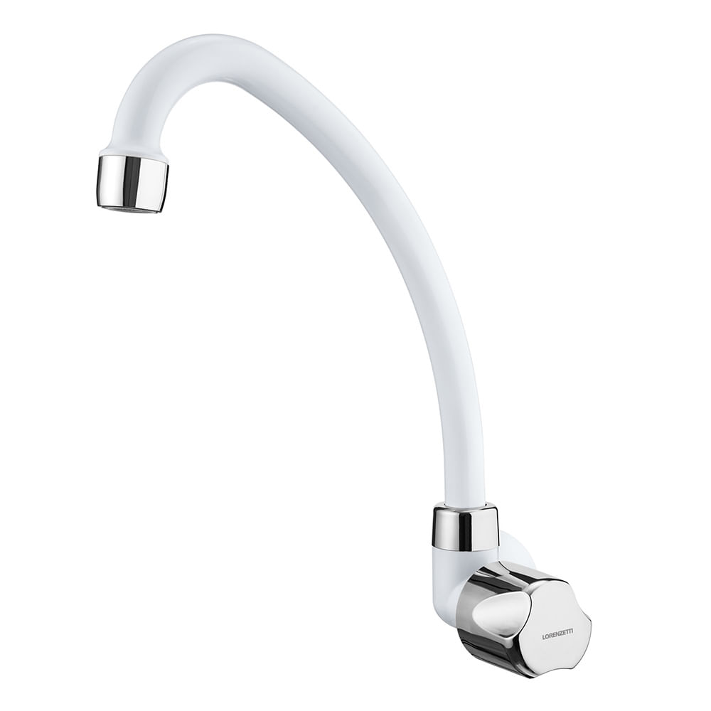 Encontraproduto.com.br - Torneira para Cozinha de Parede com Bica Móvel Fatti Cromado 1/2