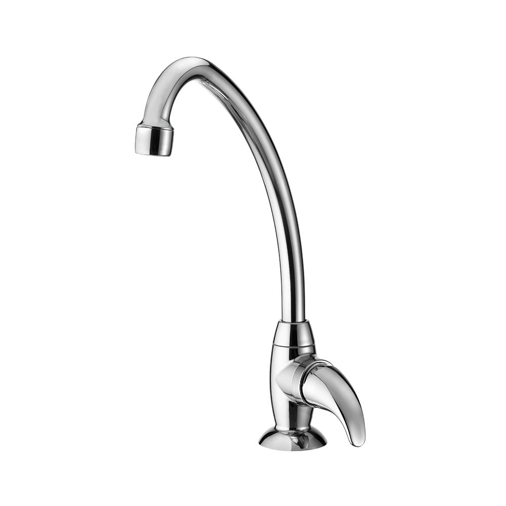 Encontraproduto.com.br - Torneira Plástica Lorenzetti Pratti 1167 F56 Com Bica Alta De Bancada Cromada