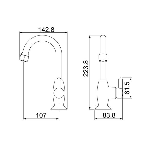 Encontraproduto.com.br - Torneira de Mesa Para Lavatório 1195 F31 Branco Lorezentti