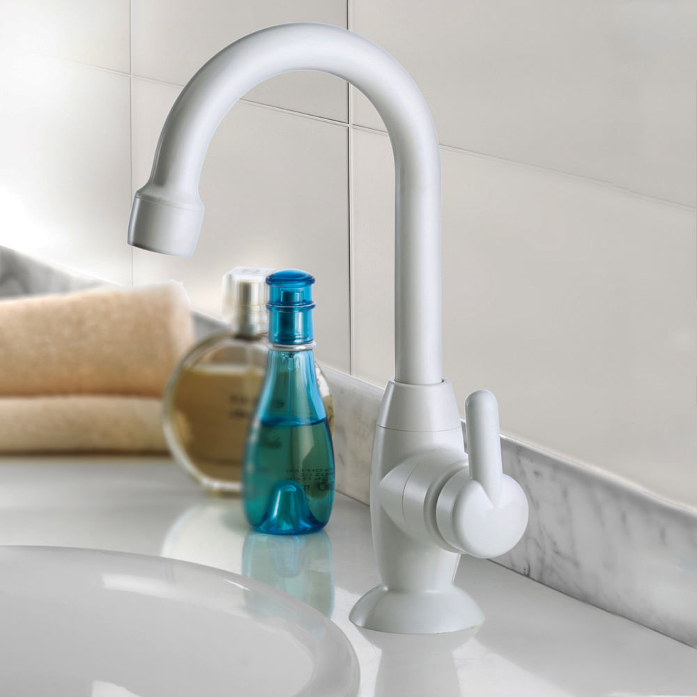 Encontraproduto.com.br - Torneira de Mesa Para Lavatório 1195 F31 Branco Lorezentti