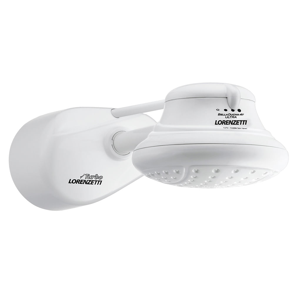 Encontraproduto.com.br - Chuveiro Elétrico Multitemperatura com 4 Temperaturas Bella Ducha Turbo Ultra Branco 220V 6800W - Lorenzetti