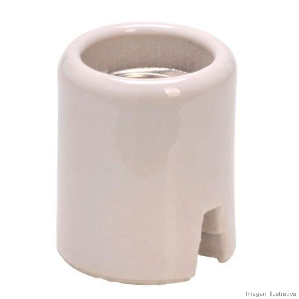 Porta lâmpada E40 porcelana 16A 1464-C branca Lorenzetti