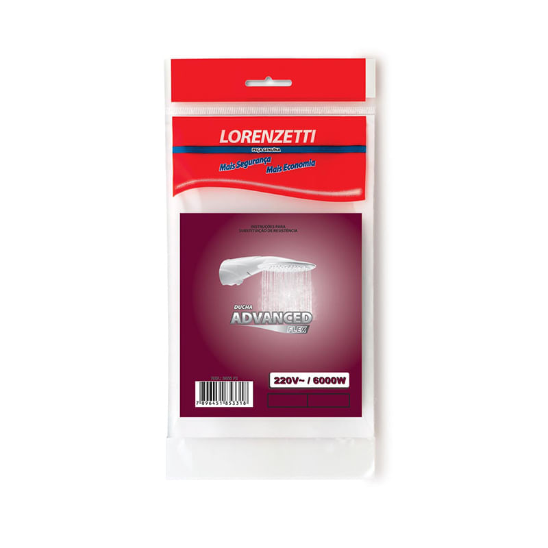 Encontraproduto.com.br - Resistência Lorenzetti 3055 F2 6000W 220V